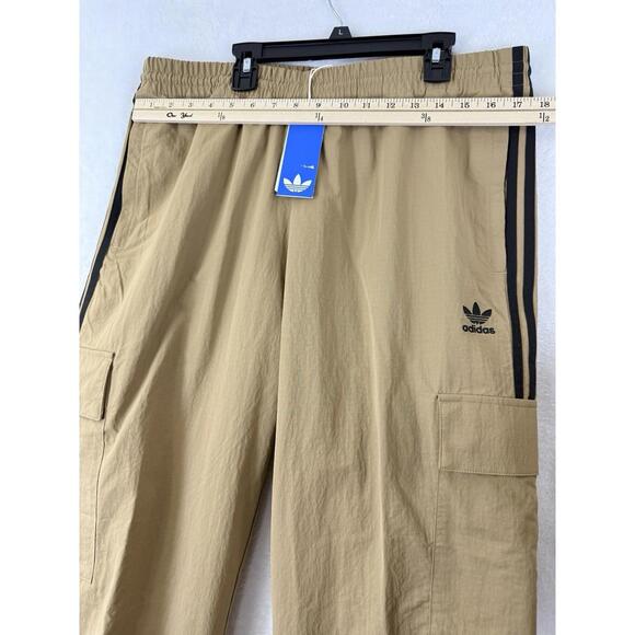 Adidas Adicolor Classics 3 Stripes Cargo Pants Large Mens Brown Black New NWT - Picture 8 of 9